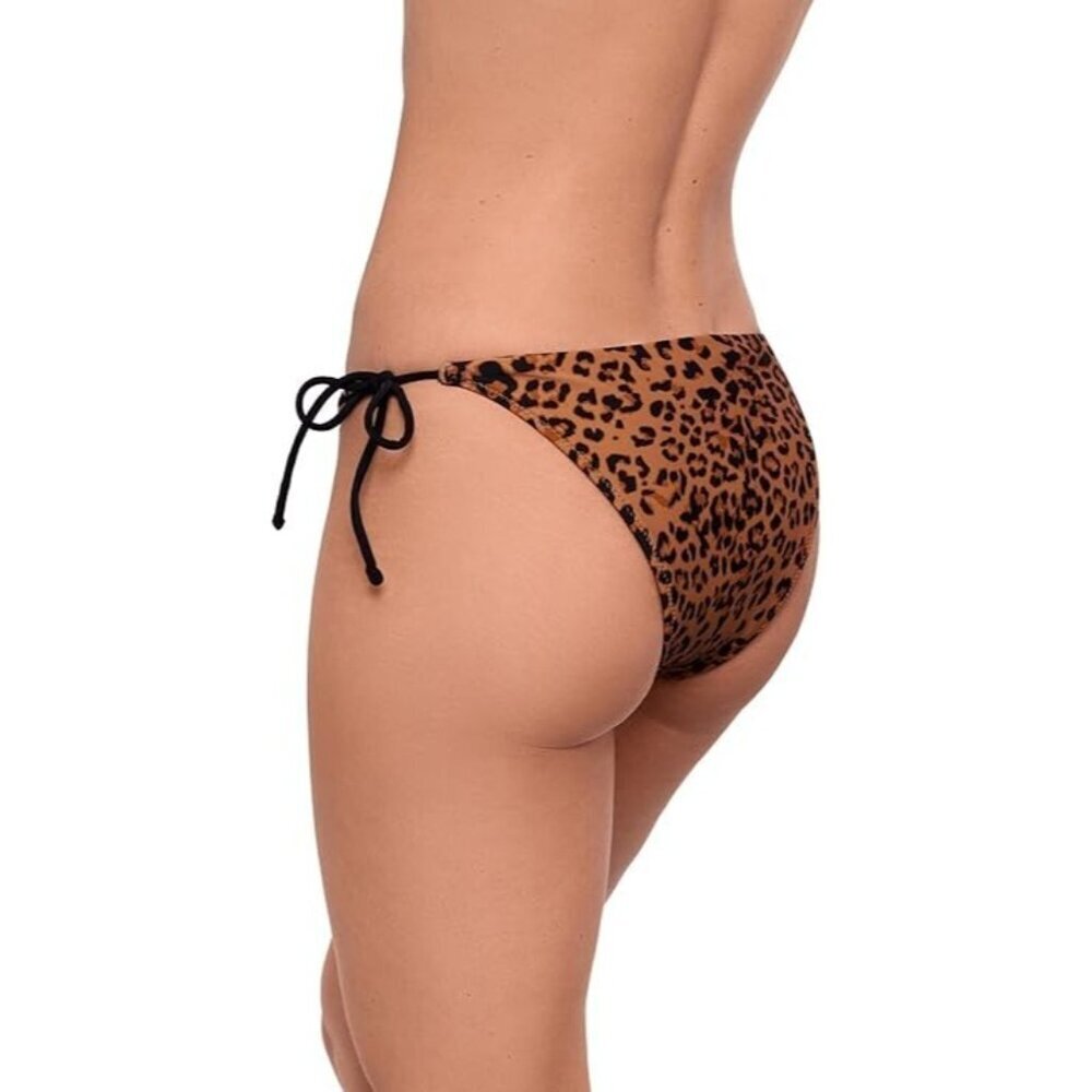 Sports Illustrated Womens Standard String Tie Side Bikini Bottom Meow Factor M - Picture 2 of 3